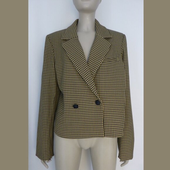 NWOT House of Harlow Brown Houndstooth Blazer - Picture 2 of 13